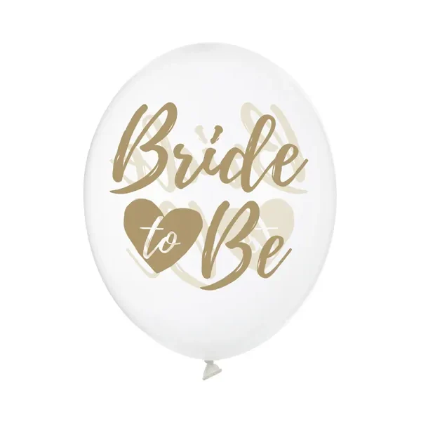 Latex balon sa tiskom - Prozirni sa zlatnim Bride to be
