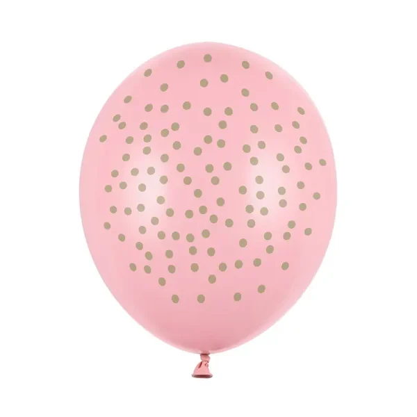 Latex balon sa tiskom - Rozi sa zlatnim točkicama