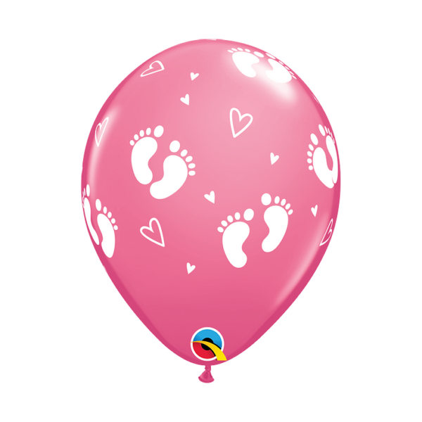 Lateks balon sa tiskom - Baby girl stopalo