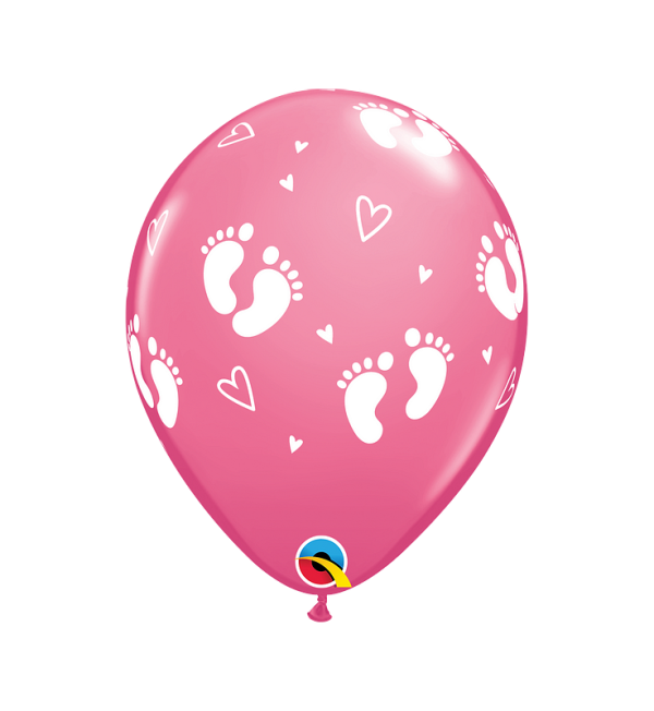 Lateks balon sa tiskom - Baby girl stopalo