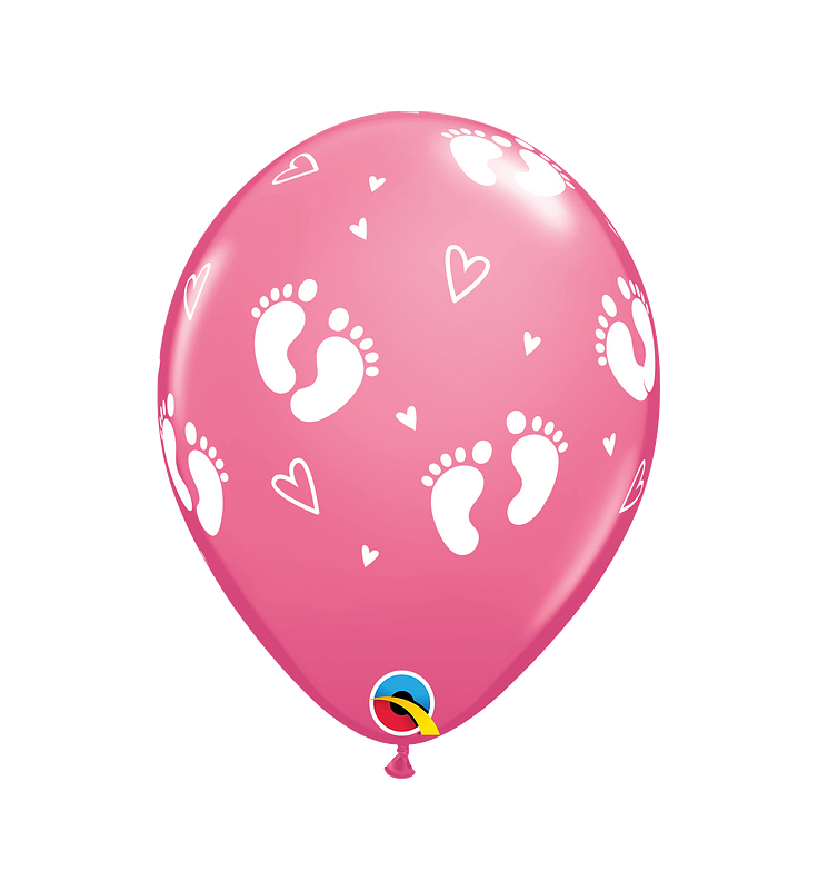 Lateks balon sa tiskom - Baby girl stopalo