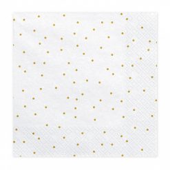 Salvete bijele sa zlatnim točkicama