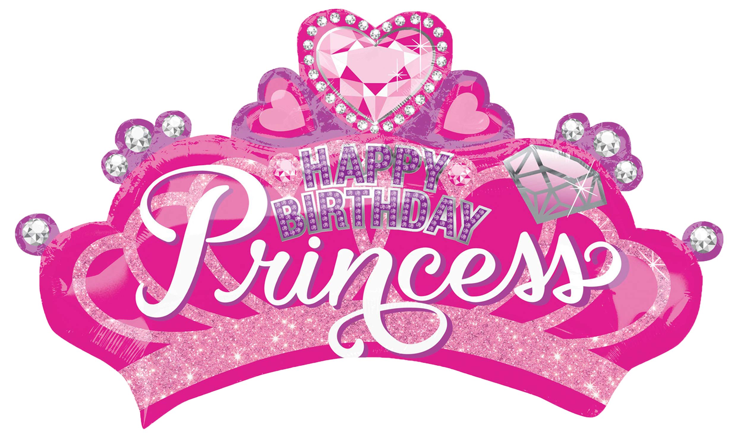 Folijski balon - Happy birthday princess kruna
