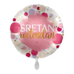 Folijski balon - Sretan rođendan rozi