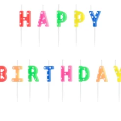 Alternative view of Svjećice happy birthday - šarene