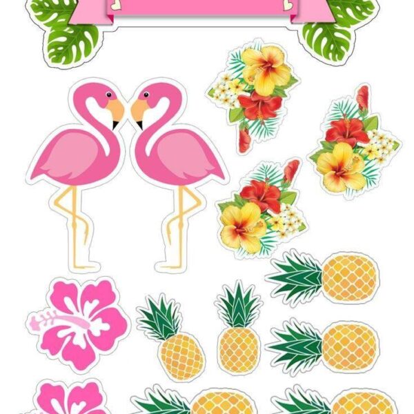 Jestiva slika za izrezivanje Flamingo