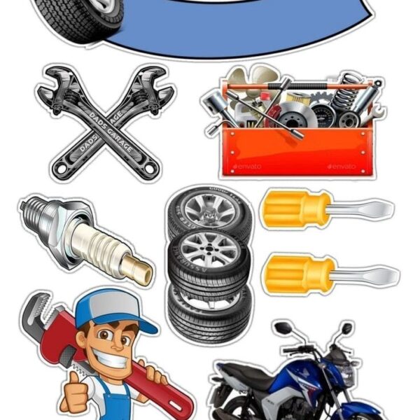 Jestiva slika za izrezivanje Automehaničar