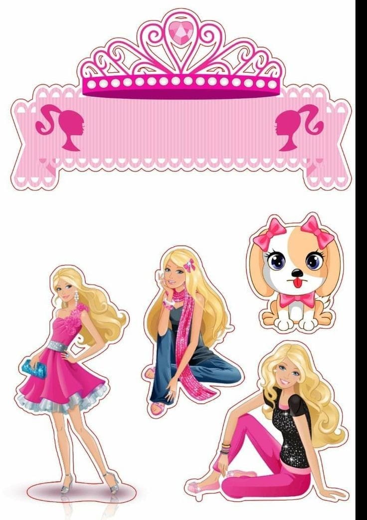Jestiva slika za izrezivanje Barbie