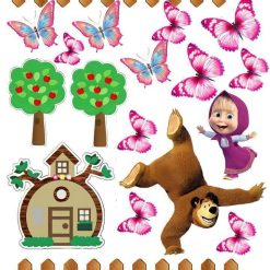 Jestiva slika za izrezivanje Maša i medo