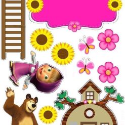 Jestiva slika za izrezivanje Maša i medo