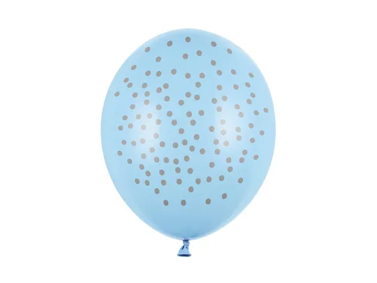 Latex balon sa tiskom - Plavi sa zlatnim točkicama