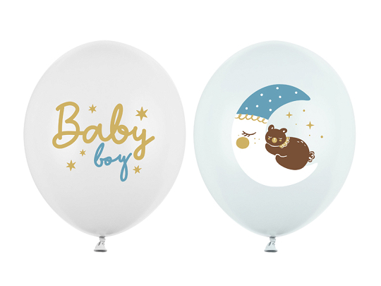 Latex balon sa tiskom - Baby boy i mjesec
