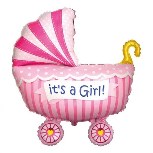 Folijski balon - It's a girl kolica