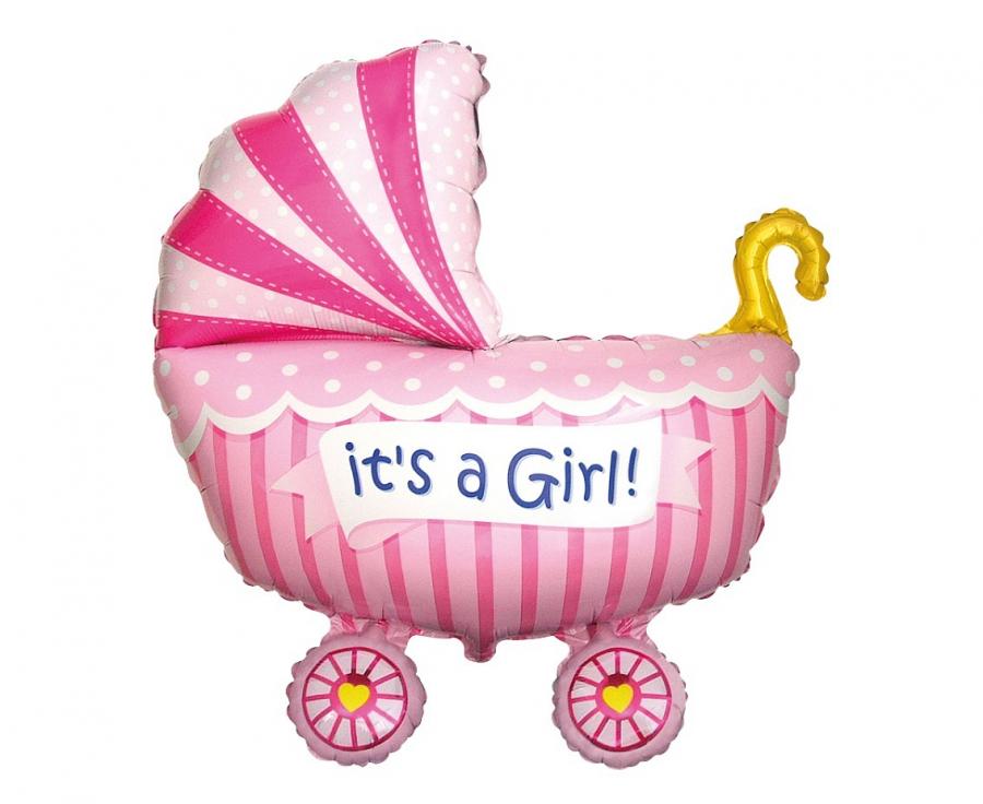 Folijski balon - It's a girl kolica
