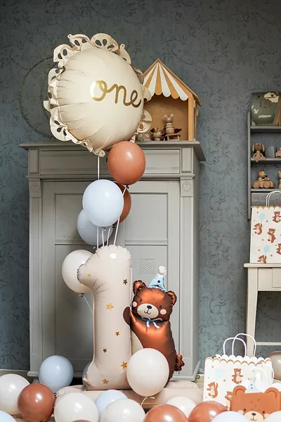 Folijski balon - Medo sa brojem 1