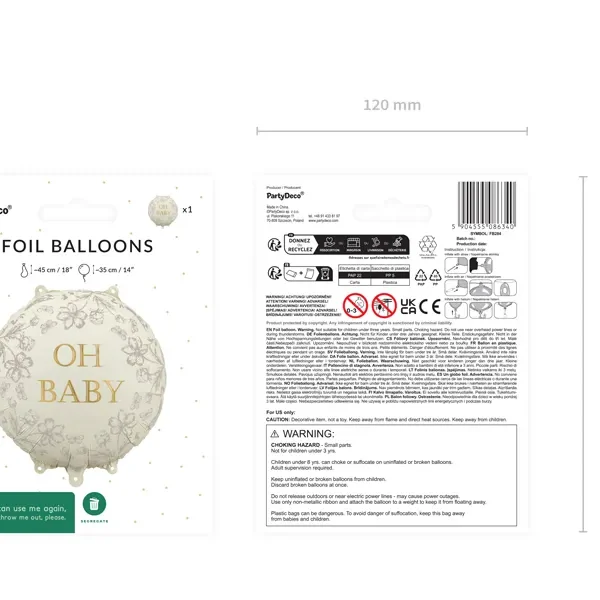Alternative view of Folijski balon Oh baby