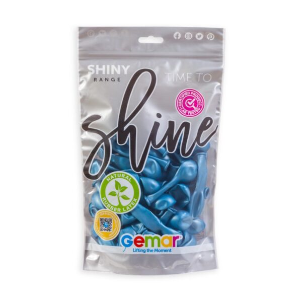 Alternative view of Lateks balon 13 cm - Shiny blue