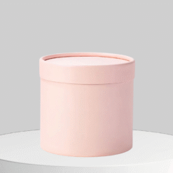Okrugla poklon kutija za flower box - Svijetlo roza