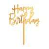 Topper za tortu Happy birthday, zlatni - Slika 2