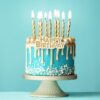 Svjećice za tortu - Zlatne + happy birthday 16/1 - Slika 2