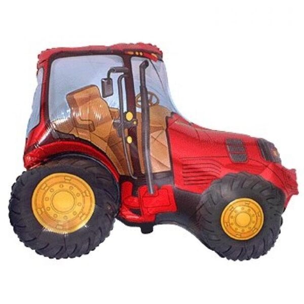 Folijski balon štapić, 14" - Crveni traktor