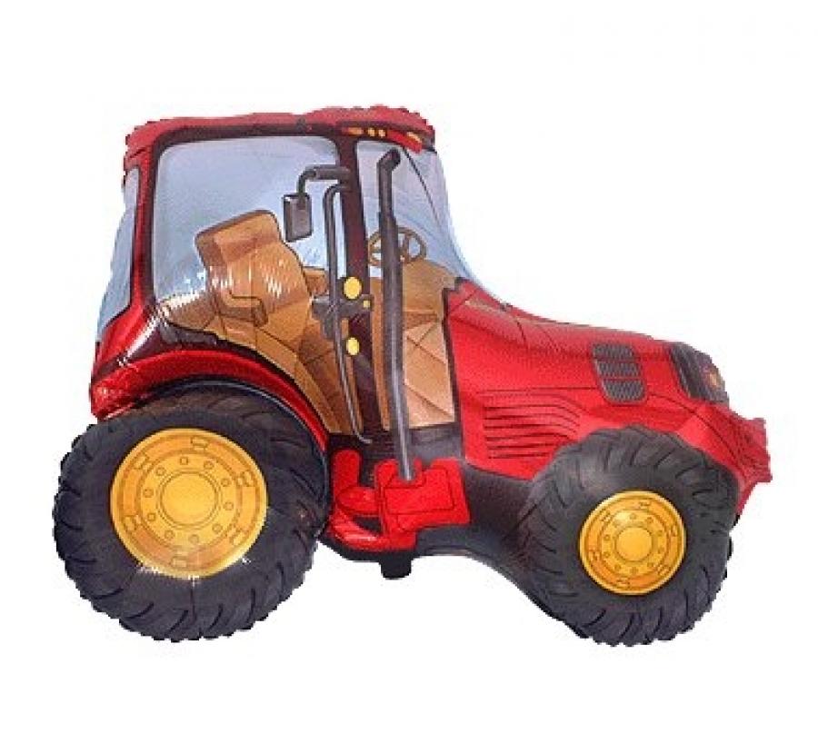 Folijski balon štapić, 14" - Crveni traktor