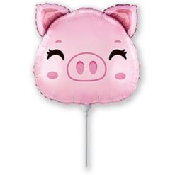 Folijski balon štapić, 14" - Svinja