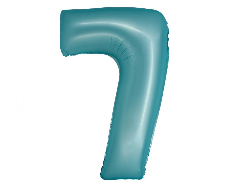 Folijski balon broj, Mat light blue, 76 cm, 0-9