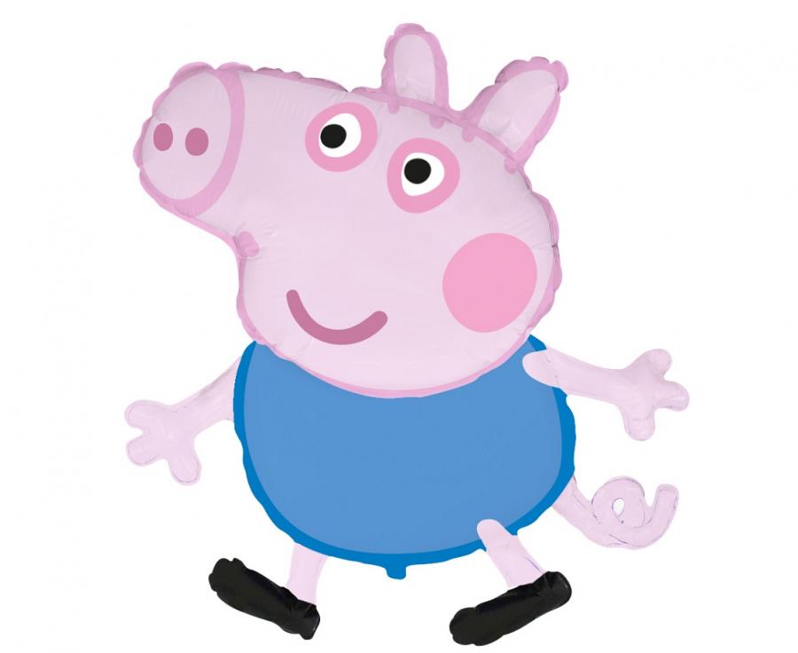Folijski balon štapić, 14" - Peppa pig George