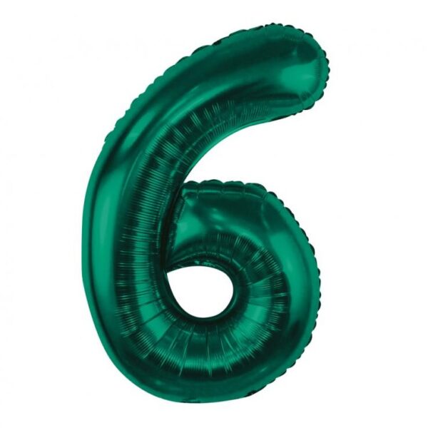 Folijski balon broj, Bottle green, 85 cm, 0-9
