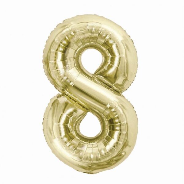 Folijski balon broj, Champagne, 85 cm, 0-9