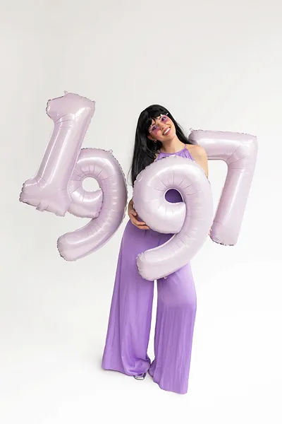Folijski balon broj - Lila 66 cm