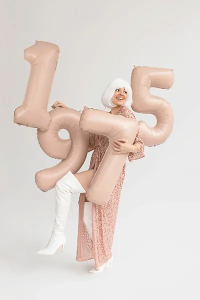 Folijski balon broj - Bež 72 cm