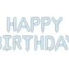 Natpis od balona happy birthday - Svijetlo plava