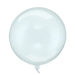 Bubble balon, prozirno plavi - 40 cm