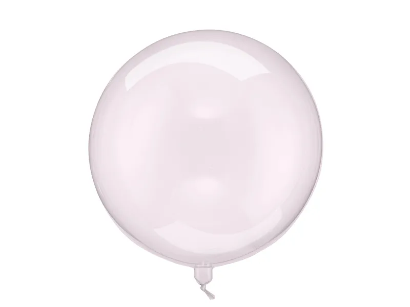 Bubble balon, prozirno rozi - 40 cm