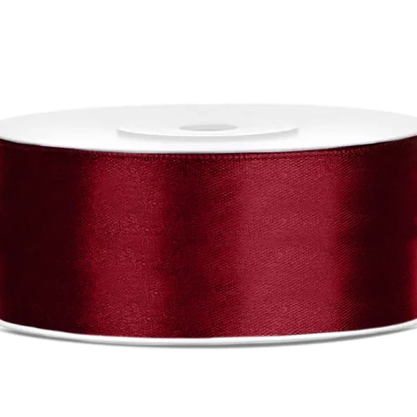 Saten traka 25mm / 25 m - Bordo crvena