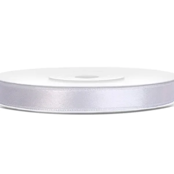 Saten traka 6mm / 25 m - Bijela