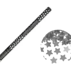 Top konfeta - Srebrne zvjezdice, 80 cm