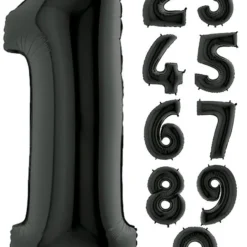 Folijski balon broj - Crna 66 cm