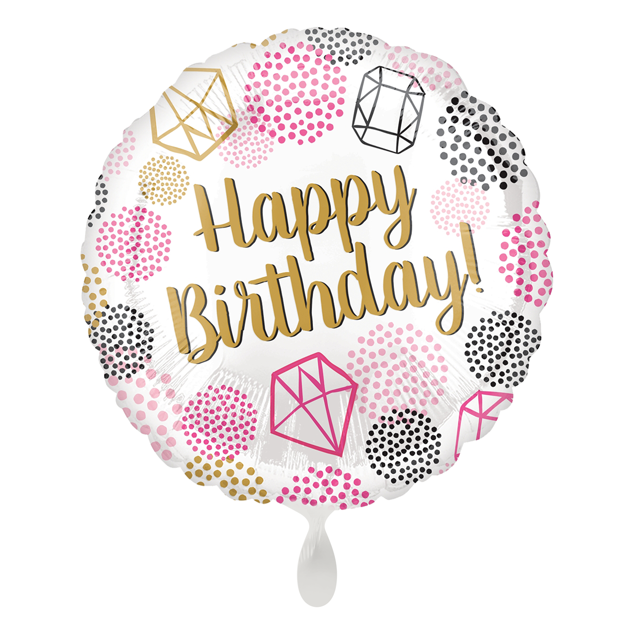 Folijski balon – Happy birthday dijamanti