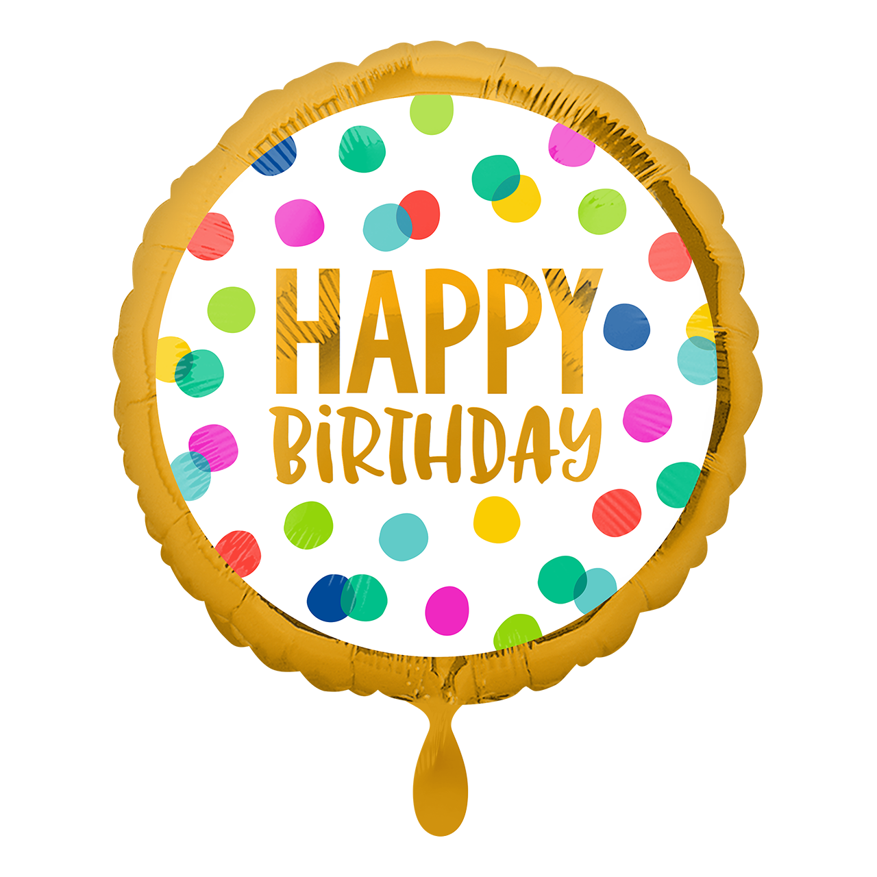 Folijski balon – Happy birthday točkice