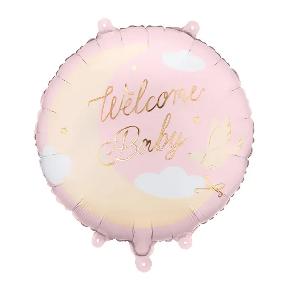 Folijski balon - Welcome baby rozi