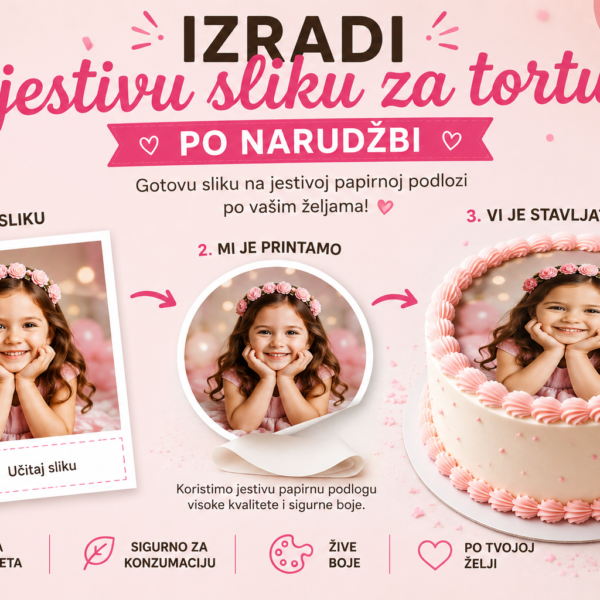 Jestiva pokrivka za tortu po narudžbi