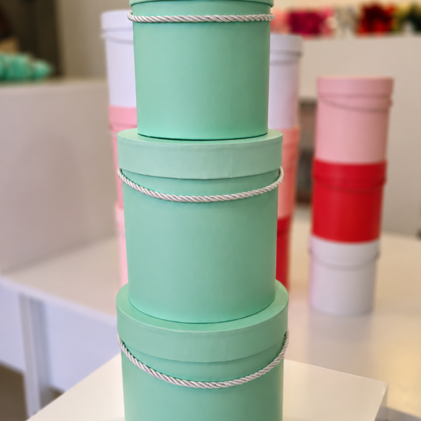 Okrugle flower box kutije - mint