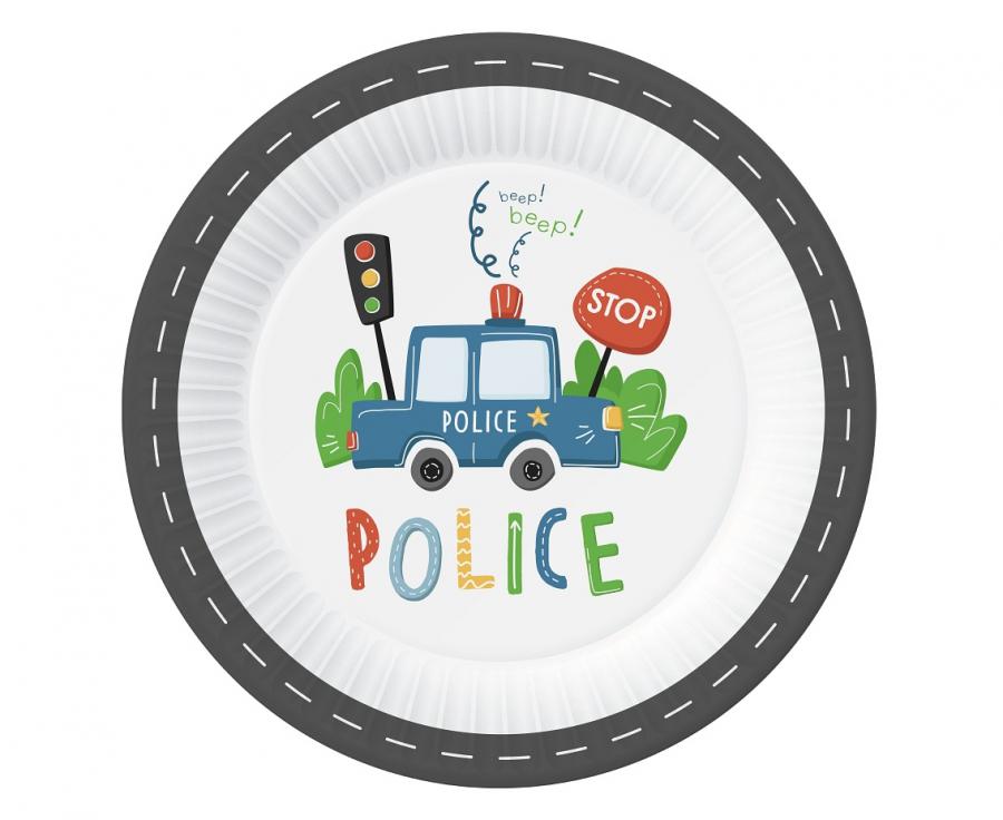 Papirnati tanjuri Policijski auto