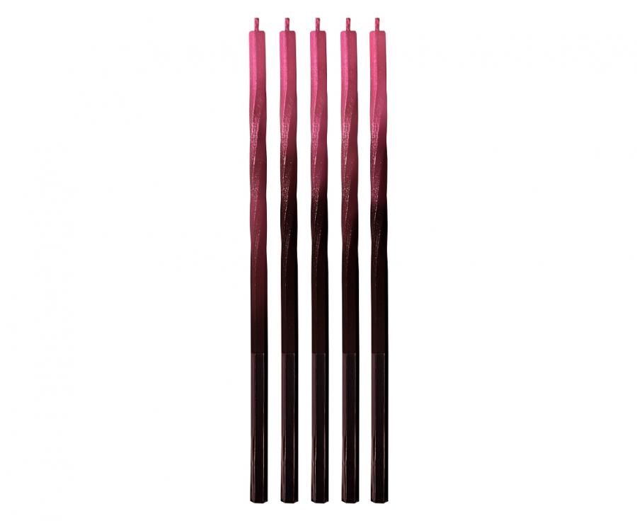 Svjećice za tortu, Swirl ombre crveno-crne