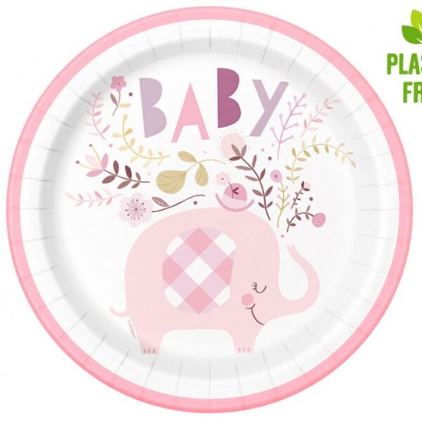 Papirnati tanjuri Baby slonić, cura