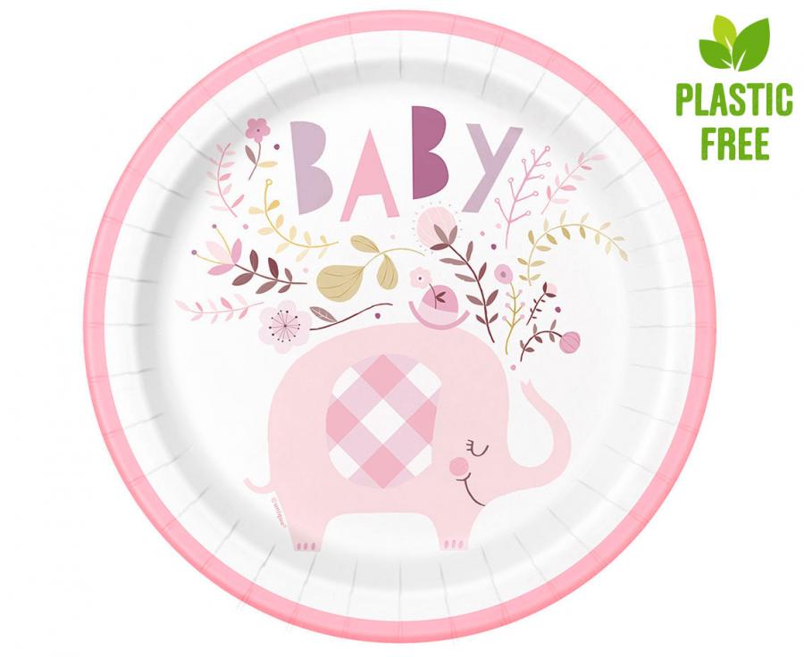 Papirnati tanjuri Baby slonić, cura