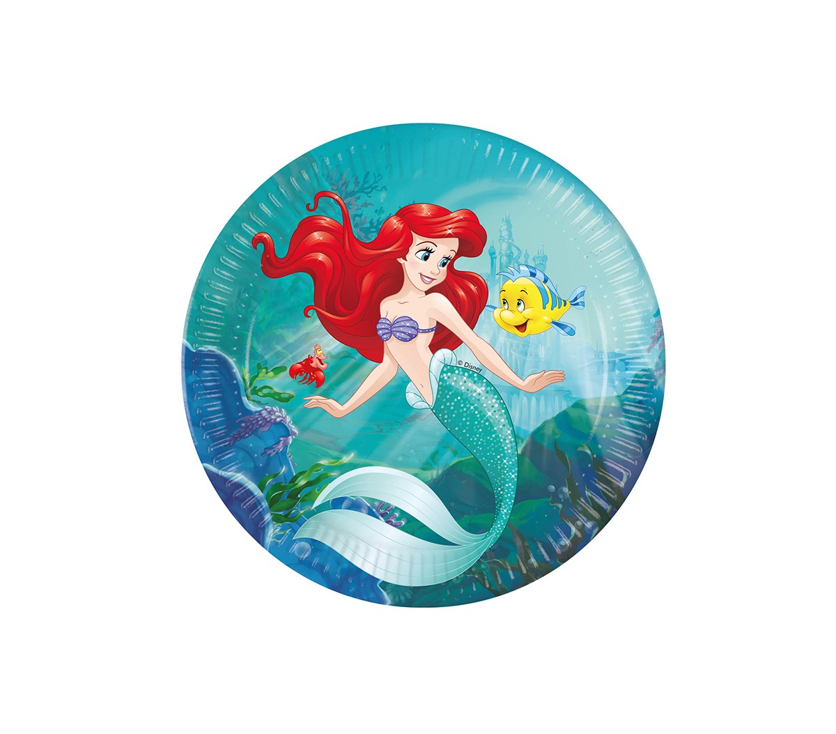 Papirnati tanjuri - Mala sirena Ariel 23 cm